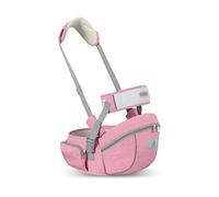 SONARIN Multifunctional Hipseat Baby Carrier,Ergonomic Waist Stool Seat Safe Hip Seat Carrier with Safety Belt Protection & Single Shoulder Strap for Infant Toddler 0-24 Months(Pink)