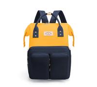 SONARIN Multifunctional Portable Baby Changing Bag Backpack,Large Capacity Waterproof Diaper Bag Travel Nappy Changing Bag Maternity Bag with Stroller Straps for Mom & Dad(Yellow-Blue)