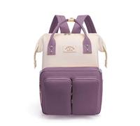 SONARIN Multifunctional Portable Baby Changing Bag Backpack,Large Capacity Waterproof Diaper Bag Travel Nappy Changing Bag Maternity Bag with Stroller Straps for Mom & Dad(Purple)