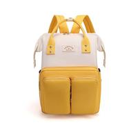 SONARIN Multifunctional Portable Baby Changing Bag Backpack,Large Capacity Waterproof Diaper Bag Travel Nappy Changing Bag Maternity Bag with Stroller Straps for Mom & Dad(Yellow)