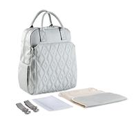 SONARIN Multifunctional Stylish Baby Changing Bag Backpack,Large Capacity Waterproof Portable Travel Diaper Bag Nappy Changing Bag Mummy Bag with Changing Mat & Stroller Straps(Grey)
