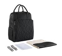 SONARIN Multifunctional Stylish Baby Changing Bag Backpack,Large Capacity Waterproof Portable Travel Diaper Bag Nappy Changing Bag Mummy Bag with Changing Mat & Stroller Straps(Black)