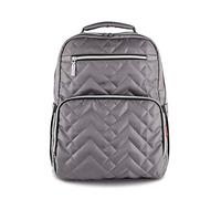 SONARIN Nylon Multifunction Baby Nappy Changing Backpack with Changing Mat,Waterproof,Laptop Shockproof Bag,Diaper Bag with Bottle Insulated Bags,Large Capacity,Stylish and Durable(Gray)