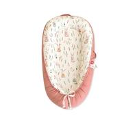 SONARIN Portable Baby Nest Pod for Newborn,Soft Breathable Baby Lounger for 0-12 Months Boys Girls,with Reversible 100% Cotton Cover,Baby Essentials for Home Travel(Carrot Bunny)