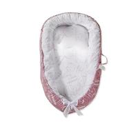 SONARIN Portable Baby Nest Pod for Newborn,Soft Breathable Baby Lounger for 0-12 Months Boys Girls,with Reversible 100% Cotton Cover,Baby Essentials for Home Travel(Pink-Elephant)