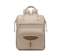 SONARIN Portable Multifunctional Baby Changing Backpack,Large Capacity Waterproof Diaper Bag with Insulated Bottle Pockets,Travel Maternity Nappy Bag with Stroller Straps(Apricot)