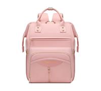 SONARIN Portable Multifunctional Baby Changing Backpack,Large Capacity Waterproof Diaper Bag with Insulated Bottle Pockets,Travel Maternity Nappy Bag with Stroller Straps(Pink)