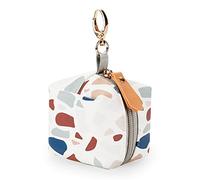 SONARIN Portable Pacifier Holder Case with Clasp for Diaper Bags,PU Baby Dummy Case Soother Pod Pacifier Case Pacifier Bag Storage Box for Holding 2 Pacifiers or Nipple Shields(Colorful Stone)