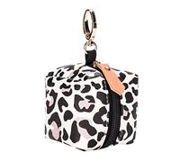 SONARIN Portable Pacifier Holder Case with Clasp for Diaper Bags,PU Baby Dummy Case Soother Pod Pacifier Case Pacifier Bag Storage Box for Holding 2 Pacifiers or Nipple Shields(Leopard Print)