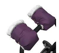 SONARIN Pram Hand Muff,Warm Winter Fleece Pushchair Hand Gloves Hand Warmer Waterproof Windproof Baby Stroller Gloves Mittens Handmuff Universal for Stroller Buggy Pushchair(Purple)