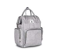 SONARIN Premium Baby Nappy Changing Backpack with Stroller Strap,Wet Wipes Box,Diaper Bag,Travel Backpack Organizer with Bottle Insulated Bags,Waterproof, Large Capacity,Stylish,Durable(Grey)