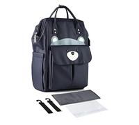 SONARIN Stylish Large Capacity Baby Changing Bag Backpack,Multifunctional Waterproof Travel Diaper Bag Nappy Changing Bag with Changing Mat & Stroller Straps for Mom & Dad(Dark Blue)