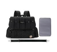 SONARIN Stylish Waterproof Baby Changing Bag Backpack,Multifunctional Large Capacity Diaper Bag Travel Nappy Changing Bag Maternity Bag with Changing Pad & Single Shoulder Strap(Black)