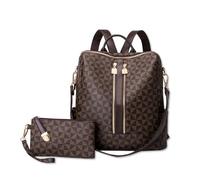 SONARIN Trendy Backpack Purse for Women,Multi-Purpose Vintage Women Backpack Handbag Casual Daypack,Convertible Ladies Shoulder Bag with Wristlet for School Work Travel(Coffee)