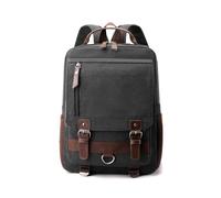 SONARIN Trendy Canvas Backpack Men,Versatile Portable Casual Daypack School Bag Work Travel Rucksack Convertible Sling Backpack Shoulder Bag for Outdoor Daily Use(Black)