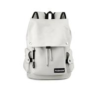 SONARIN Trendy Versatile Backpack Men,Large Capacity Casual Daypack 15.6 Inch Laptop Backpack Portable School Bag Work Travel Rucksack for Outdoor Daily Use(White)