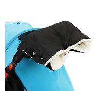SONARIN Universal Pushchair Hand Muff,Baby Pushchair/Pram/Stroller Fleece Hand Muff/Hand Gloves,Waterproof Anti-Freeze Extra Thick Warm Winter Baby Stroller Gloves(Black)