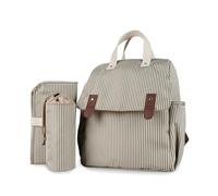 SONARIN Versatile Baby Changing Bag Backpack,Multifunctional Diaper Bag Nappy Changing Bag Maternity Bag Convertible Shoulder Bag Tote Bag with Changing Pad & Insulated Bottle Bag(Khaki)