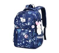 SONARIN Waterproof Girls Backpack Primary School Bag,Lightweight Children Backpack Kids Backpack Elementary School Backpack Cute Girls Schoolbag Book Bag for Students(Blue)