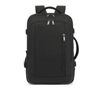 SONARIN Waterproof Travel Backpack,Expandable 22-31L Carry On Cabin Bag Hand Luggage Bag 17.3 Inch Laptop Backpack Business Rucksack Casual Daypack with USB Port for Men Women(Black)