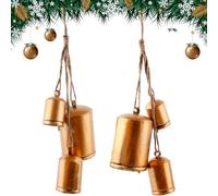Sonarun 2 Set Huge Rustic Vintage Lucky Harmony Christmas Bells - Large Hanging Décor Metal Cow Bells for Garden Room Decoration
