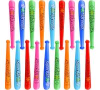 Sonarun 20 Pack 32 Inch Inflatable Baseball Bats Bulk Inflatable Bats Blow Up Bat for Carnival Prizes Birthday Party Favors Decorations, 4 Colors