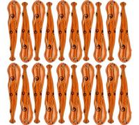 Sonarun 20 Pcs Inflatable Wooden Stick 35 Inch Inflatable Caveman Bat Brown Blow up Caveman Stick for Halloween Cosplay Caveman Themed Party Decoration
