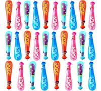 Sonarun 28 Pack 20 Inch Inflatable Baseball Bats Inflatable Toy Bat Inflates Blow Up Baseball Bat for Carnival Swim Pool Baseball Party
