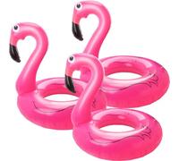 Sonarun 3 Pack 47 Inch Inflatable Flamingo Pool Float Blow Up Flamingo Pool Tube Pool Raft Lounge Inflate Flamingo Swim Ring for Adult Summer Beach Pool Party (Color Style 1)