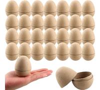 Sonarun 30 Pack 3.3 Inch DIY Paper Mache Eggs Easter Empty Eggs Easter Decorations for Kids Adults Craft Easter Egg Hunt Party Favors