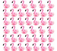 Sonarun 40 Pack Inflatable Flamingo Drink Holder Glitter Confetti Pink Flamingo Drink Floats Sparkling Blow Up Flamingo Cup Holder for Summer Pool Beach Hawaiian Party Toys
