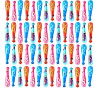 Sonarun 56 Pack Inflatable Baseball Bats 20 Inch Inflatable Toy Bat Blow Up Baseball Bat Inflates for Birthday Swimming Pool Carnival Party Favors