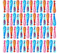 Sonarun 64 Pack 20 Inch Inflatable Baseball Bats Blow Up Baseball Bat Baseball Bat Toy Inflates for Carnival Birthday Swimming Pool Baseball Party Favors