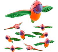 Sonarun 8 Pack Inflatable Parrot Blow Up Cute Lifelike Flying Parrot Tropical Birds Inflates for Hawaiian Summer Tropical Theme Beach Pool Party Decoration Favors