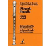 Sonata A Minor D. Bigaglia Book [Softcover] Soprano Recorder Schott Music