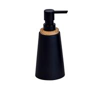 Sonata Black 4 Pcs Bathroom Accessory Set Resin Bamboo Freestanding (Liquid Soap Dispenser)