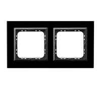 Sonata Double Frame Black Glass/Black R-2RGC/32/25