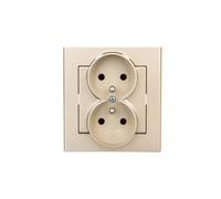 Sonata Double Socket with/u Champagne Gold GP-2RZ/39