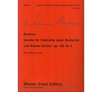 Clarinet Sonata Op. 120 No. 2 - Eb: Clarinet and Piano: Edited from the engraver's copy and original edition. op. 120/2. clarinet (viola) and piano.