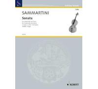 Sonata G Major cello and piano (intermediate) Sammartini Schott Music Saddle-wir