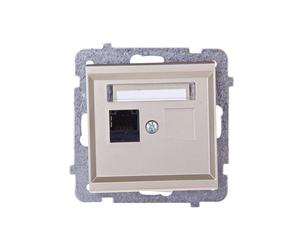 SONATA Gniazdo komputerowe pojedyncze RJ45 kat.5e szampański złoty KRONE GPK-1R/