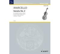 Sonata II E Minor cello and piano (easy) Marcello Schott Music Saddle-wire stitc