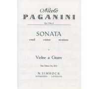 Sonata in E Minor op. 3/6 violin and guitar Paganini Benjamin - Simrock Folding