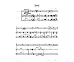Sonata in E minor Op.38 for Violoncello & Piano Cello Music Brahms Baerenreiter