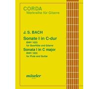 Sonata No. 1 C major BWV 1033 flute and basso continuo (guitar, cello) (intermed