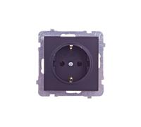 Sonata single socket z/u Schuko black metallic GP-1RS/m/33