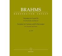 Sonatas in F minor & E-flat major Op.120 (Clarinet & Piano) Clarinet Music Brahm