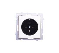 SONATE single socket z/u steel inox GP-1RMZ/m/37