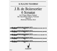 Sonaten(6) Opus 25 Joseph Bodin de Boismortier 2 Flutes Book [Softcover] Schott