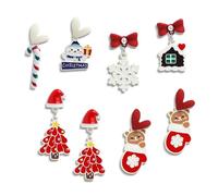 Sonateomber Christmas Tree Dangle Drop Stud Earrings for Women Cute Holiday Gift Dangling Christmas Accessories Winter Costume Jewelry, Cubic Zirconia, No Gemstone